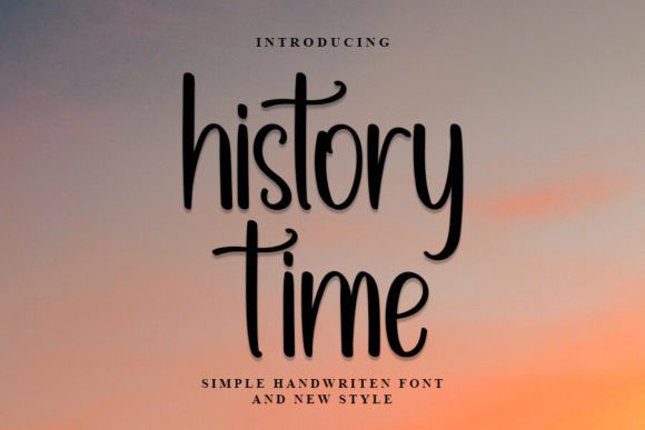 History Time: A Handwritten Font for Elegant Brand Identity