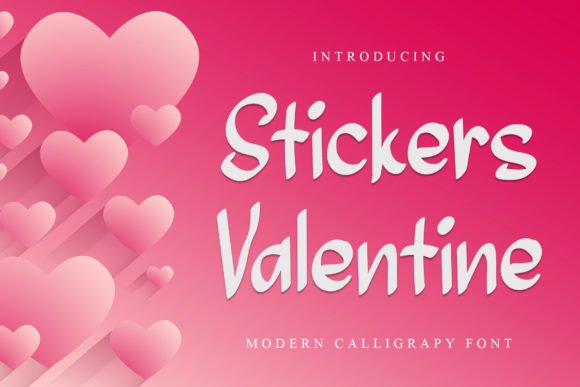 Stickers Valentine Font for Professional Branding